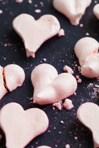 pink heart shaped cookies 
