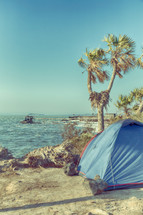 tent on a beach 