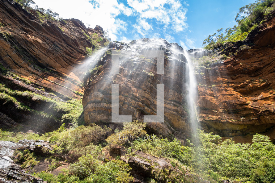 waterfall at the Blue Mountains Australia
