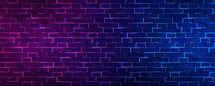 abstract pink and blue brick wall 