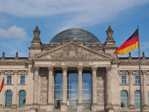 Reichstag houses of parliament in Berlin, Germany