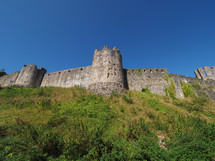 Ruins of Chepstow Castle in Chepstow, UK