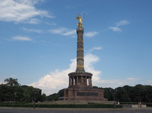 BERLIN, GERMANY - CIRCA JUNE 2016: Angel statue aka Siegessaeule (meaning Victory Column) in Tiergarten park