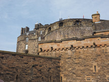 Edinburgh castle on the Castle Rock in Edinburgh, UK