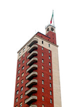 Torre Littoria skyscraper in Piazza Castello, Turin, Italy