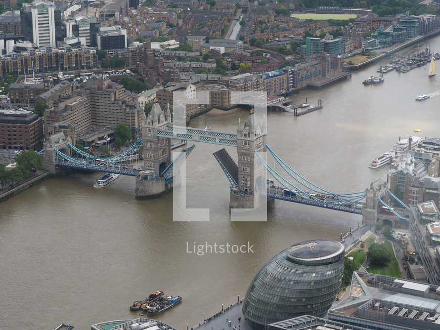 Aerial view of London