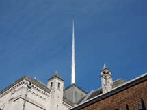 St Anne Cathedral aka Belfast Cathedral church spire in Belfast, UK
