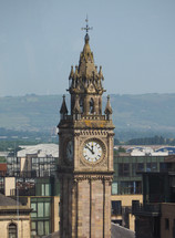 Albert Memorial Clock tower in Belfast, UK