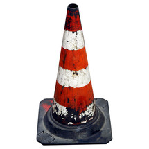 Traffic cone for road works isolated over white