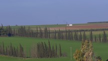 Panoramic shot of rural landscape in Nea Kallikrateia Village