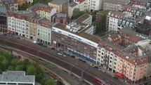Aerial view of-Bahn train in Berlin, Germany