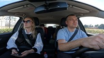 Family driving in Spain