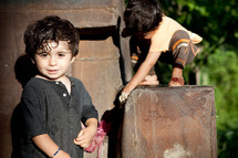 Kurdish, Kurd, Turk, Turkish village kid, children playing