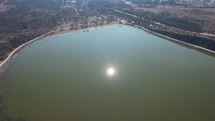 Sun reflection in a lake