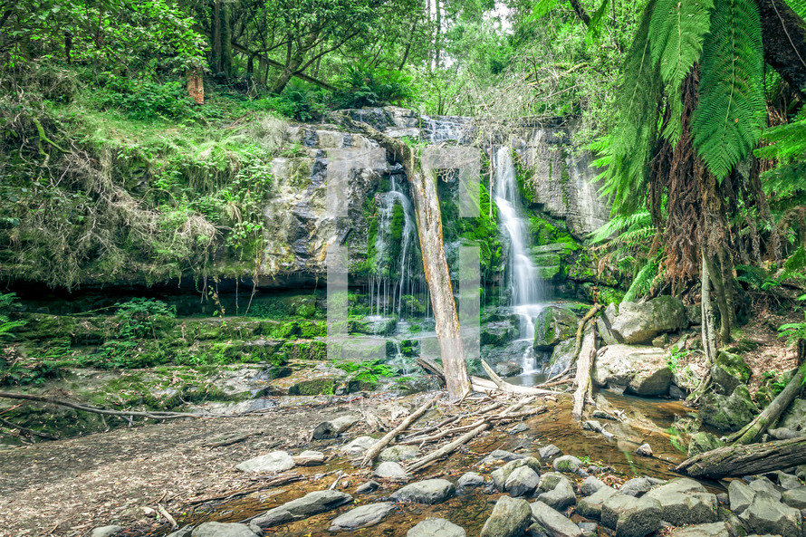 waterfall in the jungle 