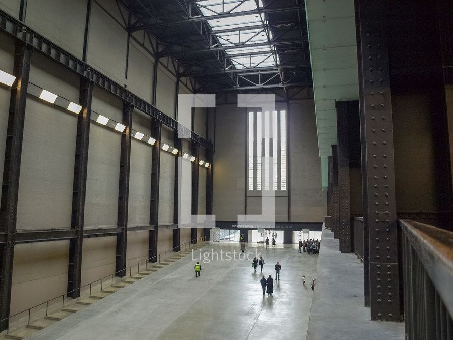 LONDON, UK - CIRCA MARCH, 2009: The Turbine Hall which once housed the electricity generators of the power station is now a huge open public space part of Tate Modern art gallery in South Bank