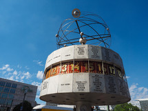 BERLIN, GERMANY - CIRCA JUNE 2019: Urania Weltzeituhr (Urania World Clock) in Alexanderplatz