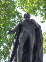 LONDON, UK - CIRCA JUNE 2018: Statue of the Earl of Derby in Parliament Square