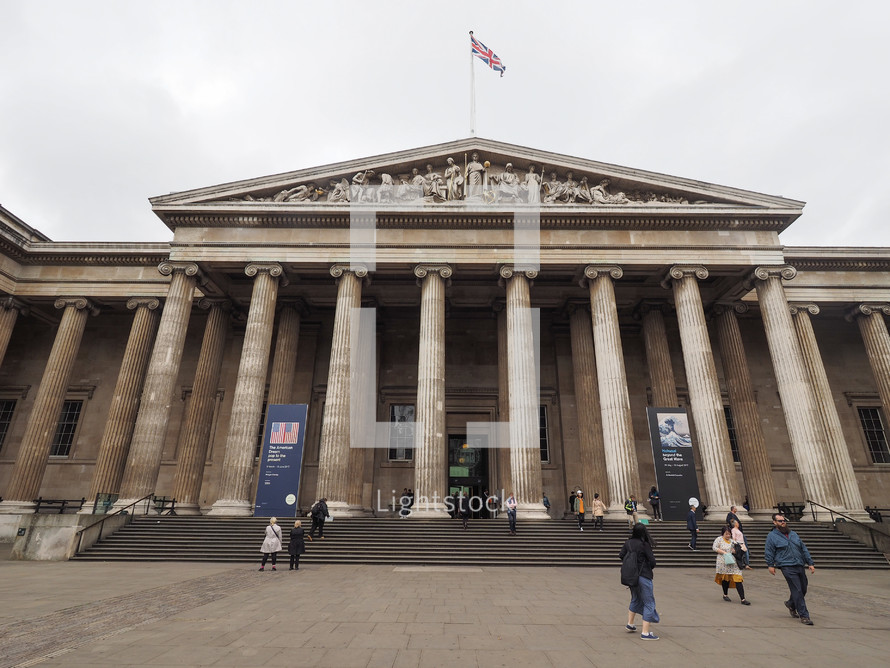 LONDON, UK - CIRCA JUNE 2017: Tourists visiting the British Museum