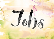 word jobs on watercolor background 