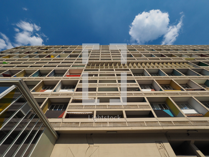 BERLIN, GERMANY - CIRCA JUNE 2019: The Corbusier Haus designed by Le Corbusier in 1957