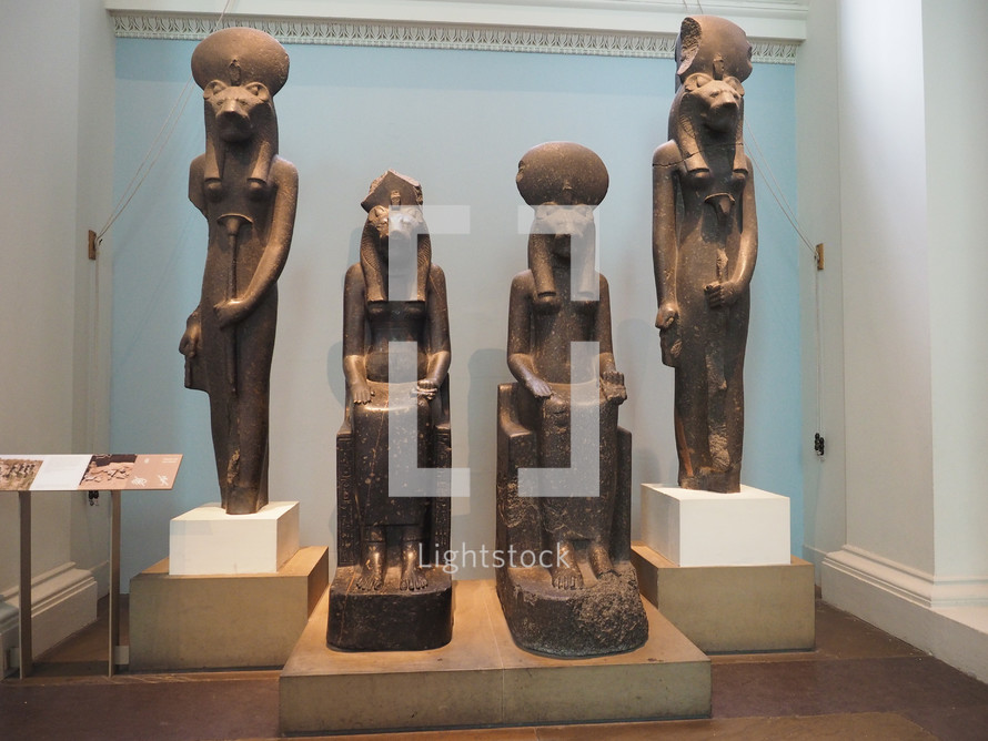 LONDON, UK - CIRCA JUNE 2017: Statue of Goddess Sekmeth at the British Museum