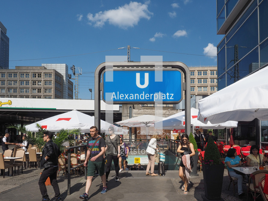 BERLIN, GERMANY - CIRCA JUNE 2016: People in Alexanderplatz square