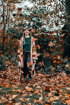 portrait of a young woman in fall 