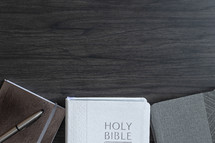 Bibles on a desk 