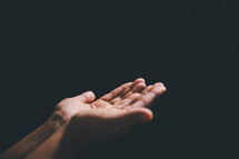 Open hands in prayer