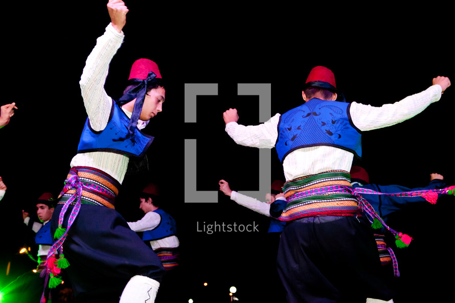 Turkish boys doing folk dance