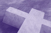 purple block cross form on an angle