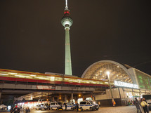 BERLIN, GERMANY - CIRCA MAY 2019: Night view of Alexanderplatz square
