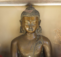 Bronze statue of the seated Buddha (aka the enlightened one)