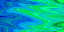 Wavy blue and green lines bend and flow 