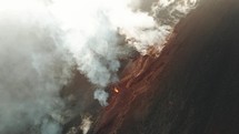 Smoke rising from Pacaya volcanic eruption in Guatemala.