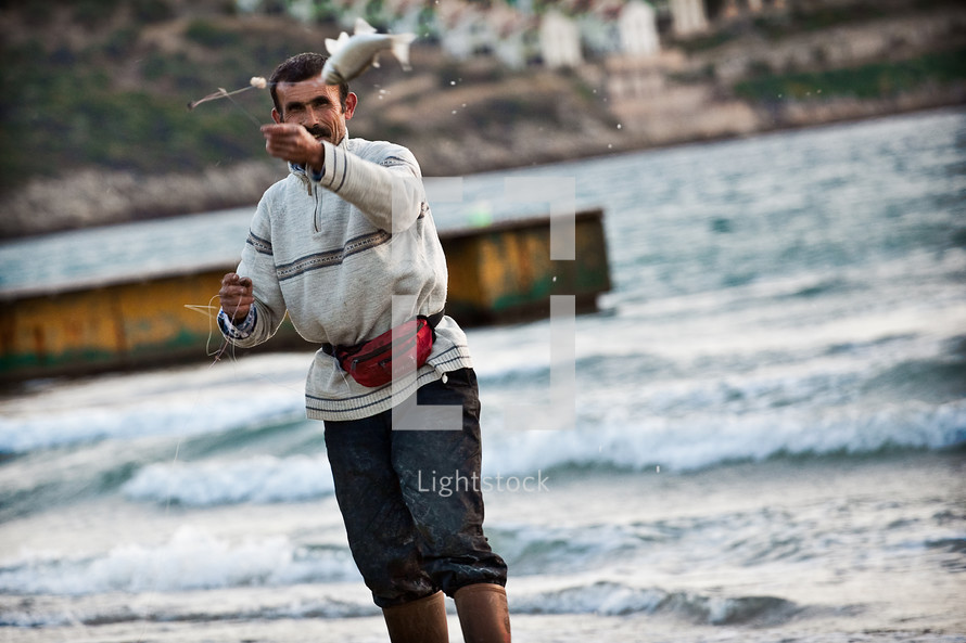 Muslim Turk fisherman