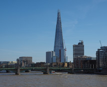 LONDON, UK - CIRCA SEPTEMBER 2019: The Shard skyscraper designed by Italian architect Renzo Piano is the highest building in town
