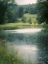 calm water landscape