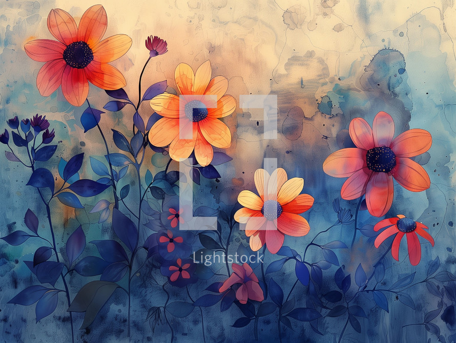 flower painting background