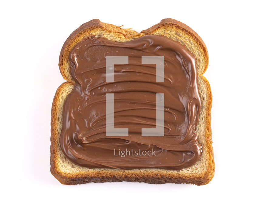 chocolate spread on toast 