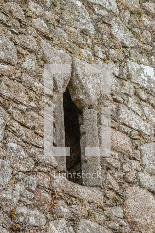 Ancient Stone Window on a Ruin, Ireland