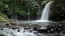 Time Lapse of Yeh Hoo Waterfall, River and Forest in Bali Indonesia