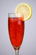 red sparking cocktail 