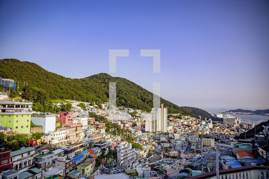 Cityscape of old Busan, Korea