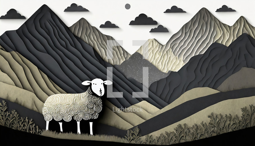 The Lost Sheep Illustration