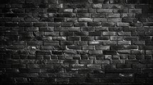 black brick wall background Created With Generative AI Technology	