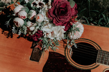 flowers on a guitar 