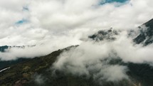 Clouds Around The Summit Of Tungurahua Volcano In The Cordillera Oriental Of Ecuador. pan right	