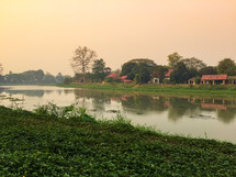 village along a river 